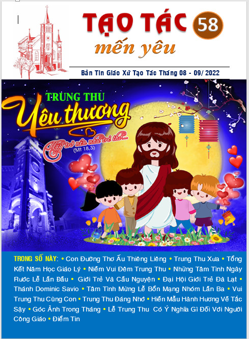 Bản Tin "Tạo Tác Mến Yêu" Số 58 Bản Tin "Tạo Tác Mến Yêu" Số 58