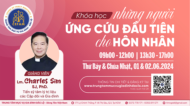 Khóa học: “Những người ứng cứu đầu tiên trong hôn nhân” Khóa học: “Những người ứng cứu đầu tiên trong hôn nhân”