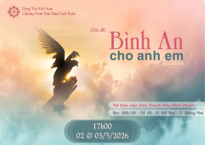 Tĩnh Tâm Cuối Tuần - Chủ đề: "Bình an cho anh em" (Ga 20,19)