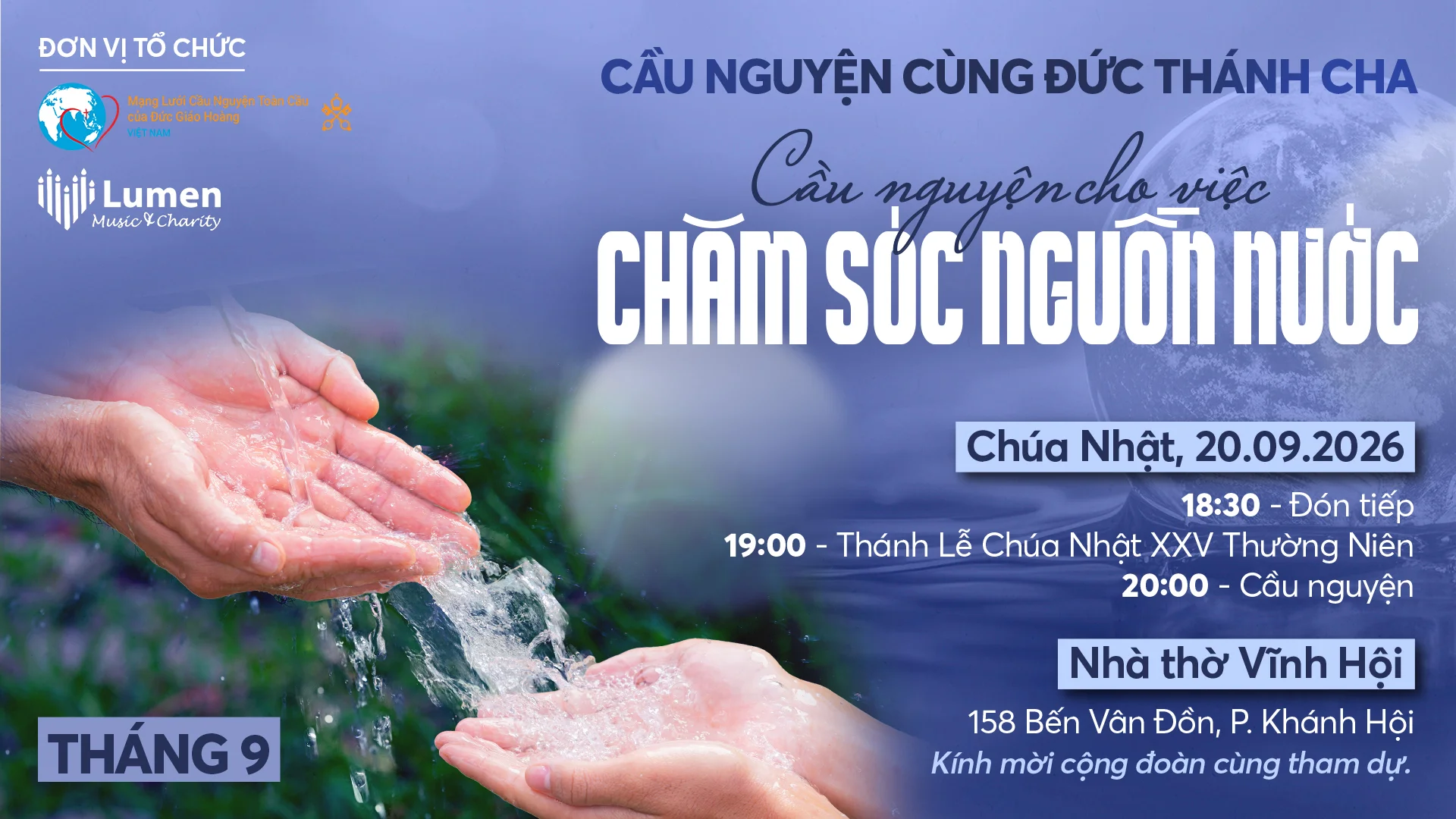 “Cầu nguyện cùng Đức Thánh Cha” – Tháng 9 tại Nhà thờ Vĩnh Hội “Cầu nguyện cùng Đức Thánh Cha” – Tháng 9 tại Nhà thờ Vĩnh Hội