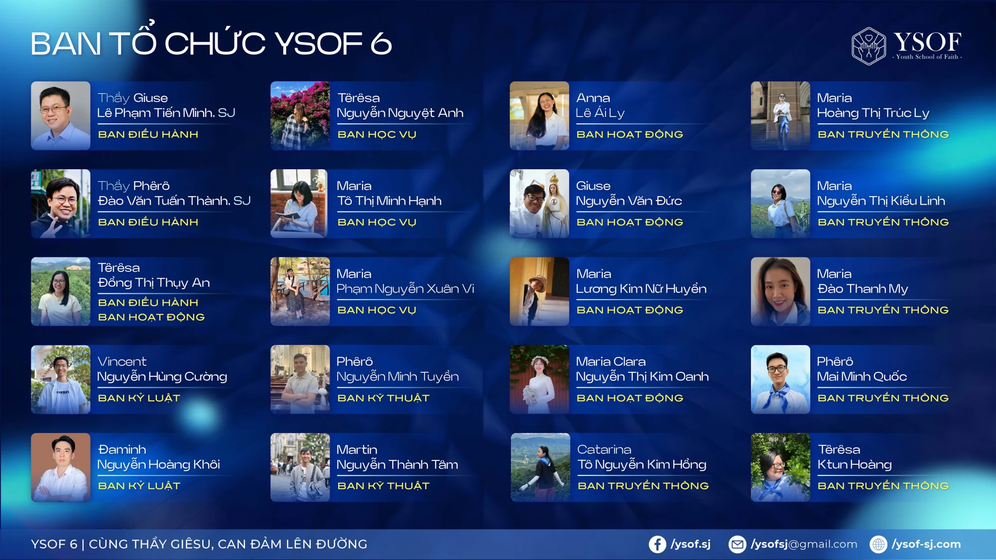 Trường học Đức Tin cho Người Trẻ (YSOF) mùa 6 chính thức Khai giảng Trường học Đức Tin cho Người Trẻ (YSOF) mùa 6 chính thức Khai giảng
