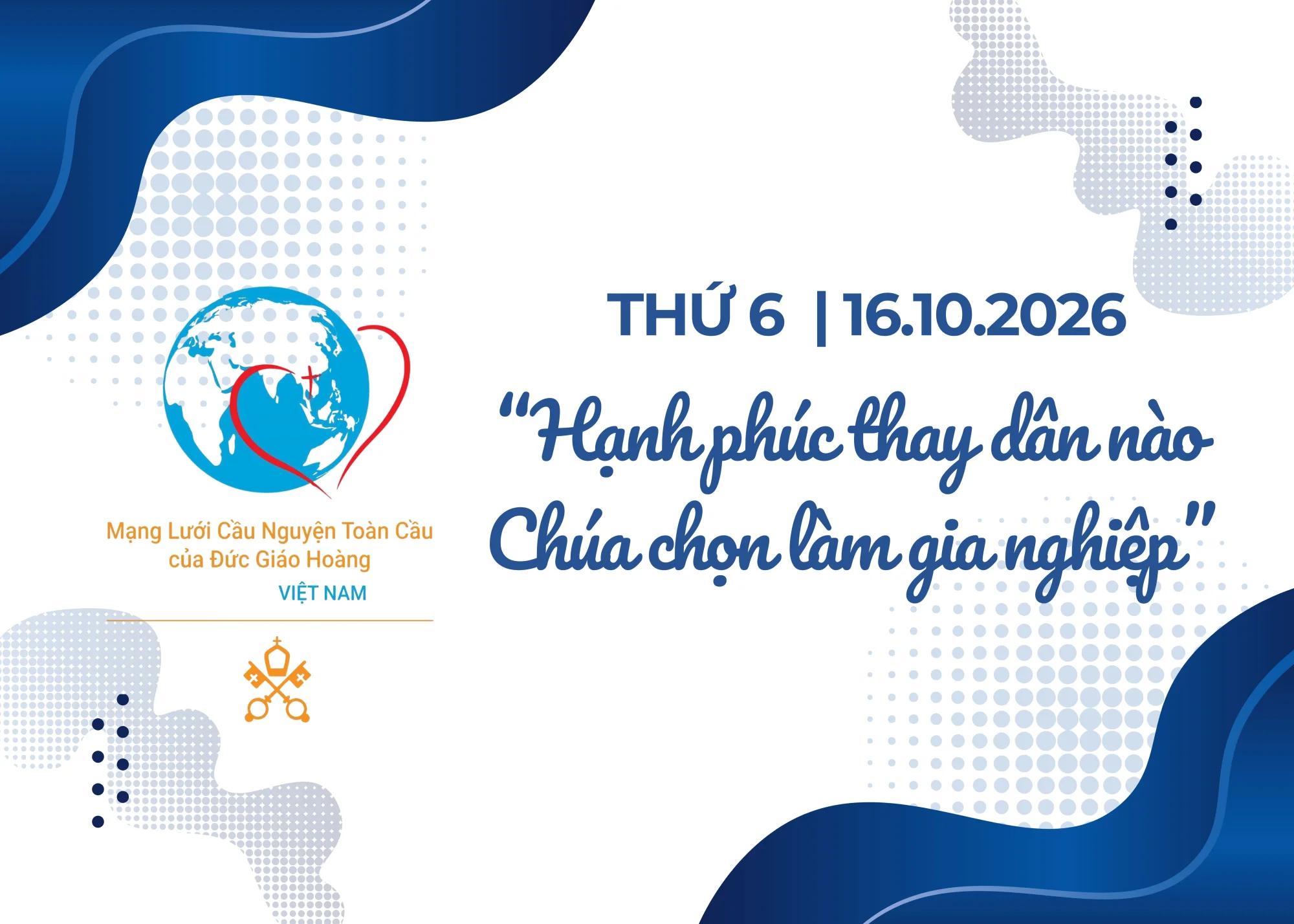 Tông Đồ Cầu Nguyện, 16-10-2026 Tông Đồ Cầu Nguyện, 16-10-2026